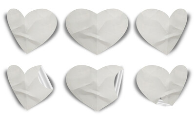 Blank Glued Paper Sticker Tag Label Texture Set