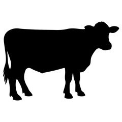 Cow silhouette vector art illustration 13