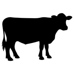 Cow silhouette vector art illustration 13