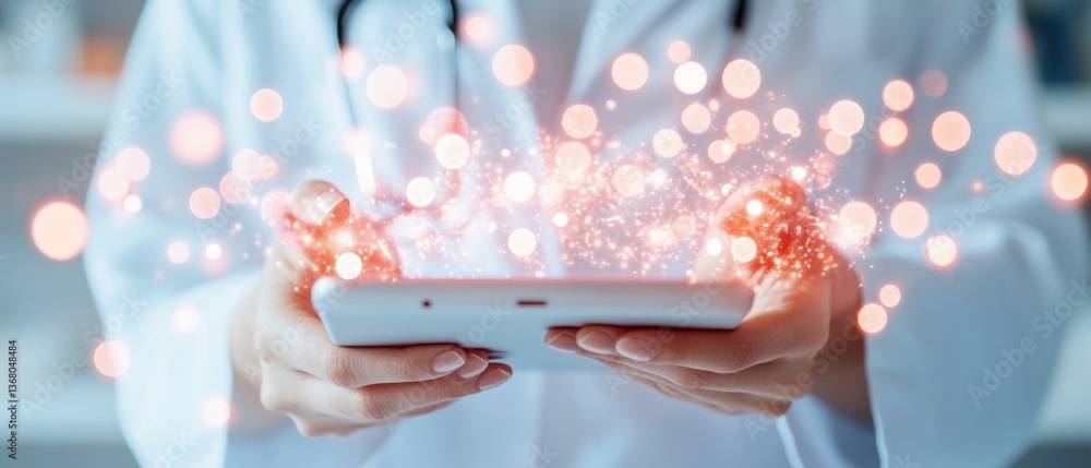 Aufkleber futuristic healthcare innovation ai-powered digital transformation of medical technology with immers