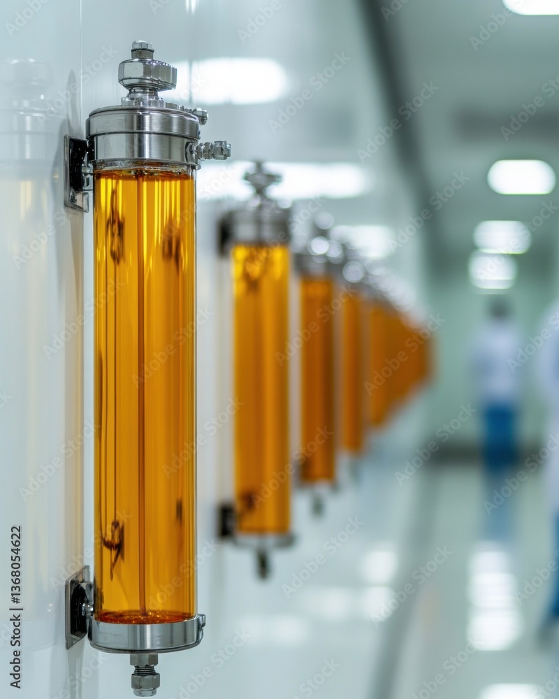 Poster advanced biotech innovation high-performance industrial filtration systems revolutionizing precision