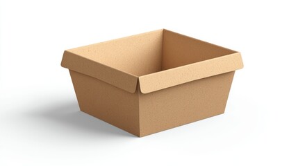 Noodle Box Mockup with Cardboard Packaging Design