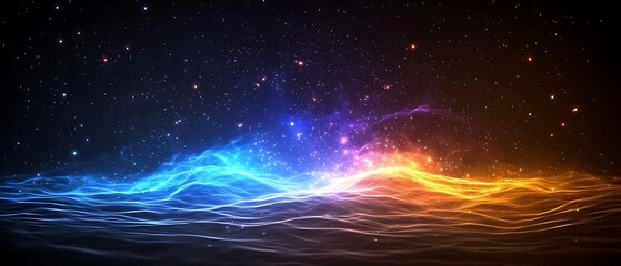 Fototapeta premium Cosmic Wavescape