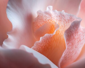 Soft Focus Botanical Dreamscape Ethereal Orchid Micro-Texture in Pastel Wellness Aesthetic - Mindful Nature for Holistic Branding and Digital Calm