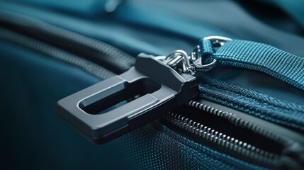 Close-up of Luggage Zipper Lock
