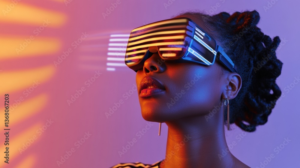 Poster future-forward digital immersion high-performance ar wearable technology showcasing next-gen experie