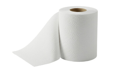 Isolated Roll of Toilet Paper