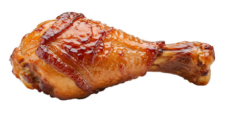 Isolated Roasted Chicken Drumstick
