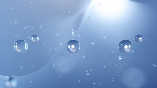calcium hydroxide molecular structure, 3d model molecule, e526 structural chemical formula view from a microscope