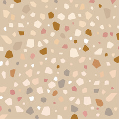 テラゾー柄　ブラウン