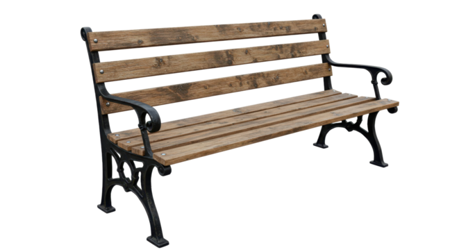 Isolated Park Bench