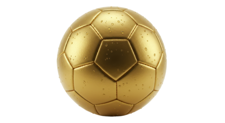 Isolated Golden Soccer Ball