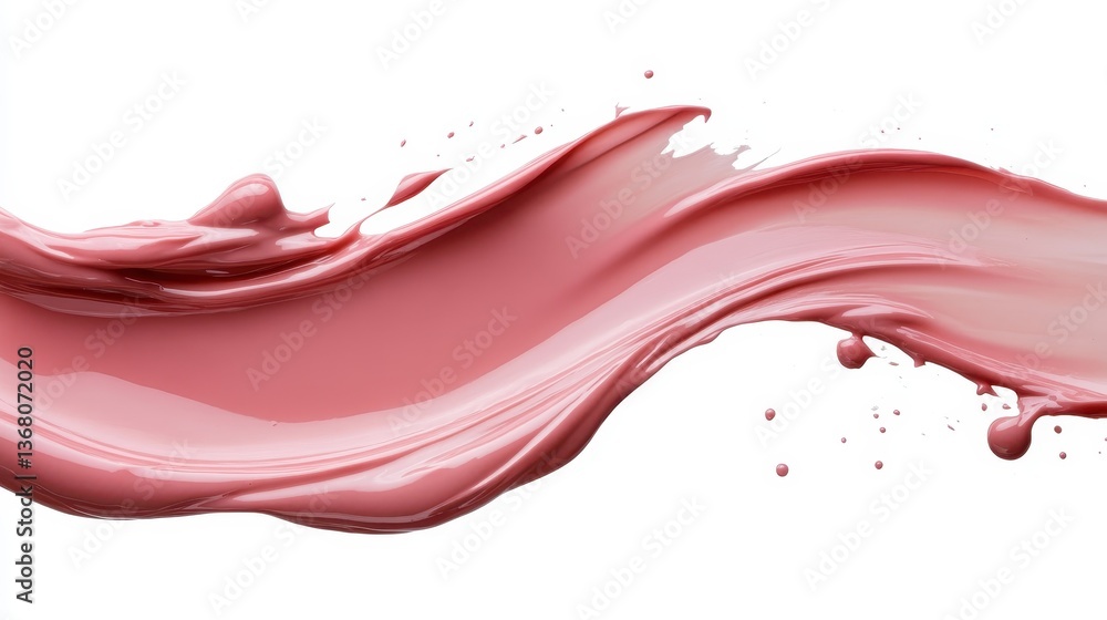 Poster this image showcases a smooth and vibrant pink paint stroke, highlighting the dynamic flow and artis
