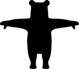 Bear silhouette T-pose