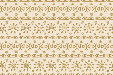 Shamanic African Seamless Pattern. Endless Background