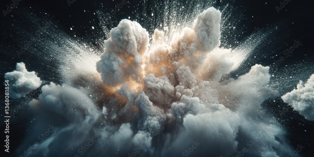 Aufkleber Cinematic Explosive Dynamics High-Impact Visual Effects Transformative Energy Burst for Digital Media, Gaming and Next-Gen VFX Production
