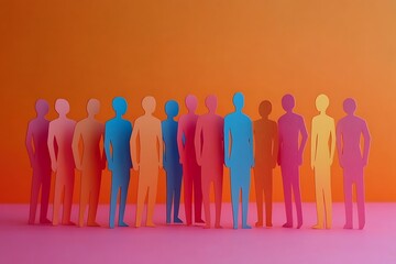Colorful Paper Cutout People Celebrating Community Unity1