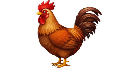Isolated Rooster Bird
