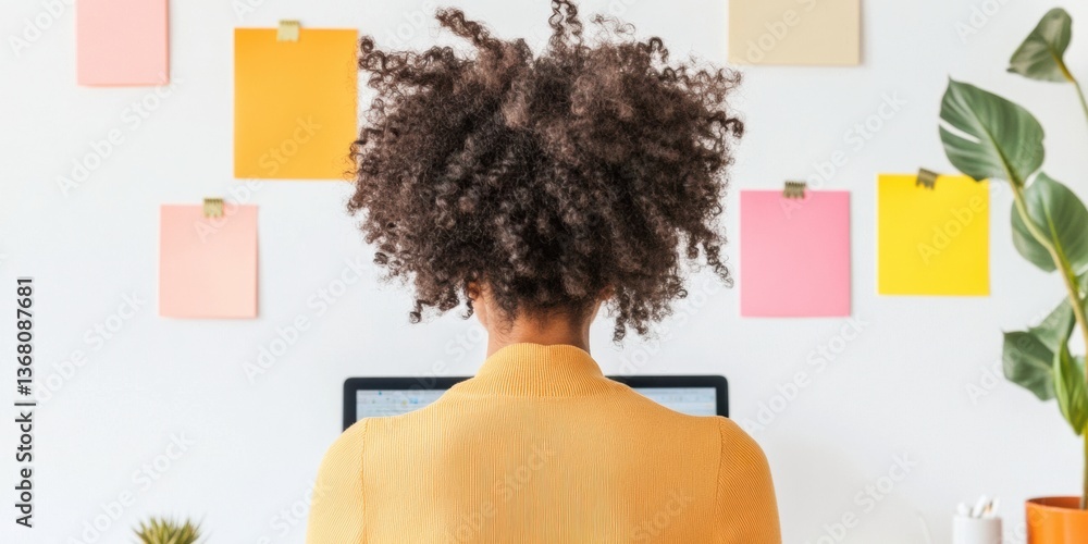 Poster Vibrant Digital Workflow Visualization Gen Z Content Creator Mastering Strategic Planning with Minimalist Color-Coded Productivity in Modern Creative Workspace