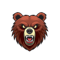 bear head mascot vector illustration grizzly head design