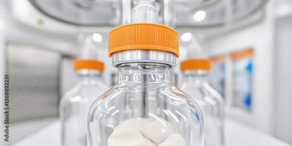 Poster precision nutrition science clean lab glassware with advanced ingredient testing - next-gen wellness