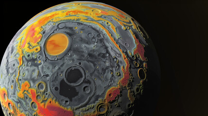 This Excavation activities are underway on an asteroid to extract and refine valuable regolith material.