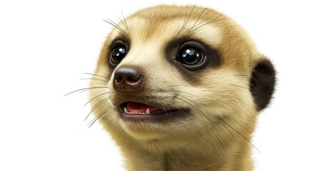 Isolated Meerkat Portrait © Hannah