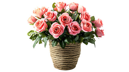 Obraz premium Cutout of an bouquet of artificial roses 