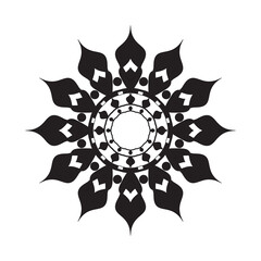 Abstract sun and flower vector illustration with bright colors and symbolic design