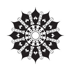 Golden Floral Sun Mandala Design