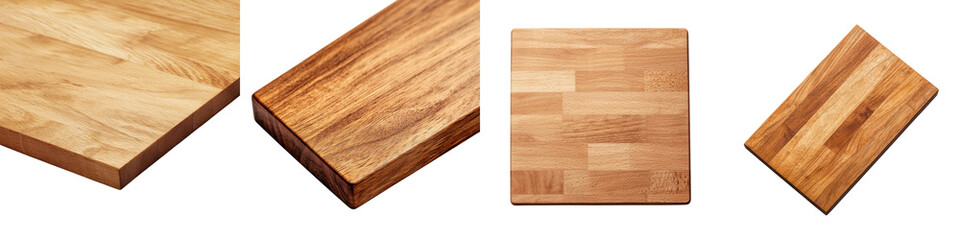 Naklejka premium Close up shot showcasing the diverse grain patterns textures and hues of different wooden panels planks and blocks highlighting the natural beauty and versatility of this timeless building material