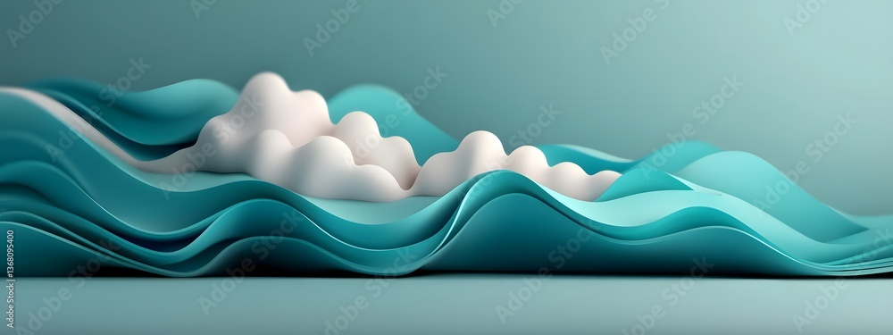 Poster alluring cobalt digital currents flowing and pulsing across a stark monochromatic landscape evoking 