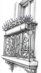 Springtime in Paris, Window boxes with flowers