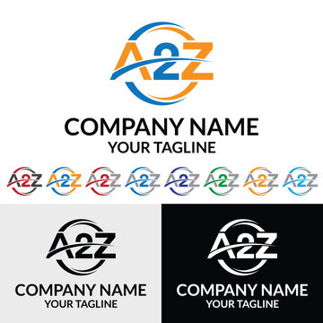 Modern A2Z letter initial vector logo design template with the swoosh