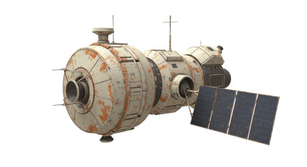 Isolated Space Station Module with Solar Panels © Hannah