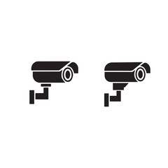 set of security camera vector illustration