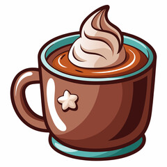 Cup of Hot Cocoa Vector Design - Cozy Beverage Illustration for Your Projects