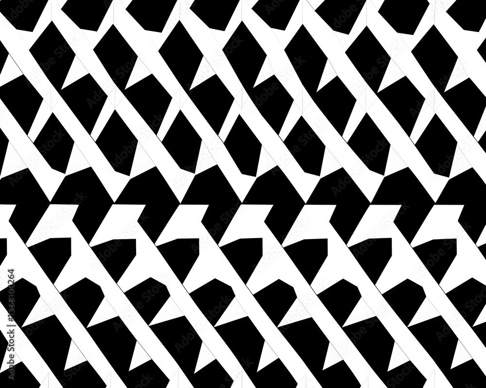 Poster geometric pattern with intersecting lines in monochrome style