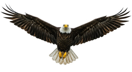 Isolated Eagle Flying