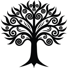 vector of a ornamental tribal tree