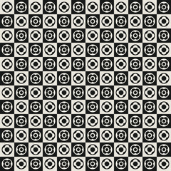 Mid century modern floral background in black and white. Graphical illustration for a unique textiles and home décor.