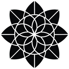 vector of a sacred geometry flower