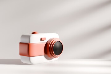 Pastel camera with soft shadows.
