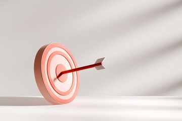 Target with an arrow in the center