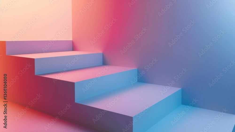 Poster simple background with soft gradient color and light effects.