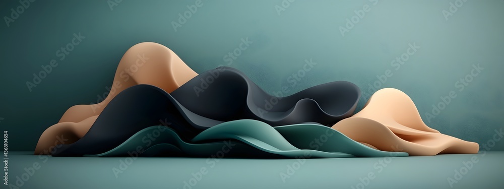 Poster captivating digital landscape featuring an interplay of ethereal azure data streams intricate geomet