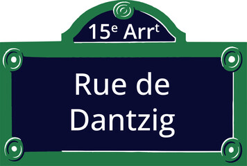 15e Arrt, Elegant Parisian Street Sign