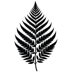 Fototapeta premium silhouette vector of tribal fern leaf