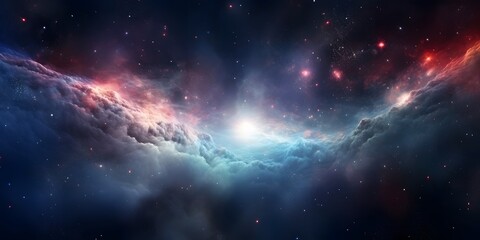 Fototapeta premium Mesmerizing Cosmic Supernova Explosion in Vibrant Galactic Nebula