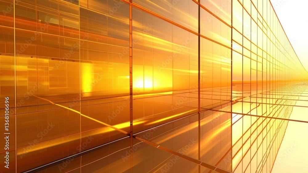 Poster a futuristic architecture-inspired abstract background with glowing edges.